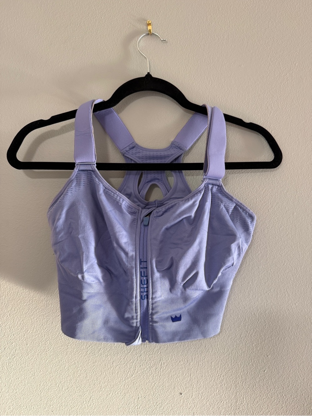 SHEFIT Front-Zip Low Support Sports Bra in Lavender